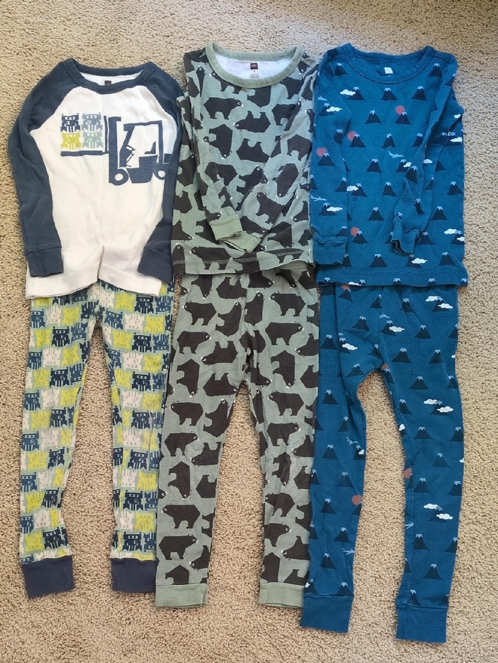 Lot Of 3 Tea Collection Pajamas